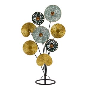 DECO IN METALLO FIORE IN PIEDI CM 53