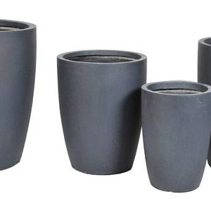 VASO CLAYFIBER D.50 H.56 ANTRACITE
