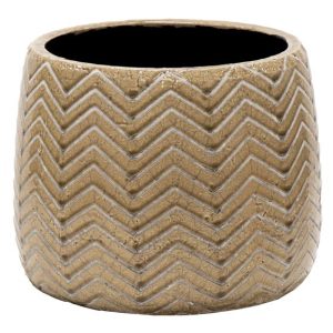 VASO FISHBONE D.14 H.11 COFFEE