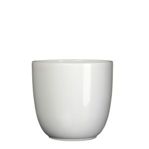 VASO TUSCA BIANCO D. 22.5 H. 20 CM