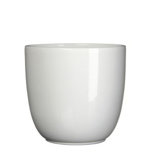 VASO TUSCA BIANCO D. 28 H. 25 CM