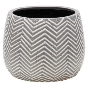 VASO SHINE GRIGIO D. 14.5 X 14 CM